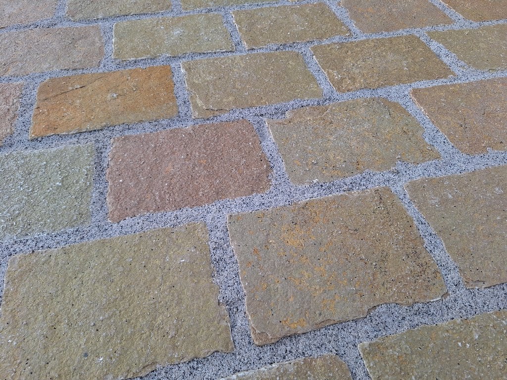 kasseien kasseien Castle Stone Yellow 20x14x5/7 cm gekapt, Klinkers, Nieuw, Ophalen of Verzenden, Natuursteen