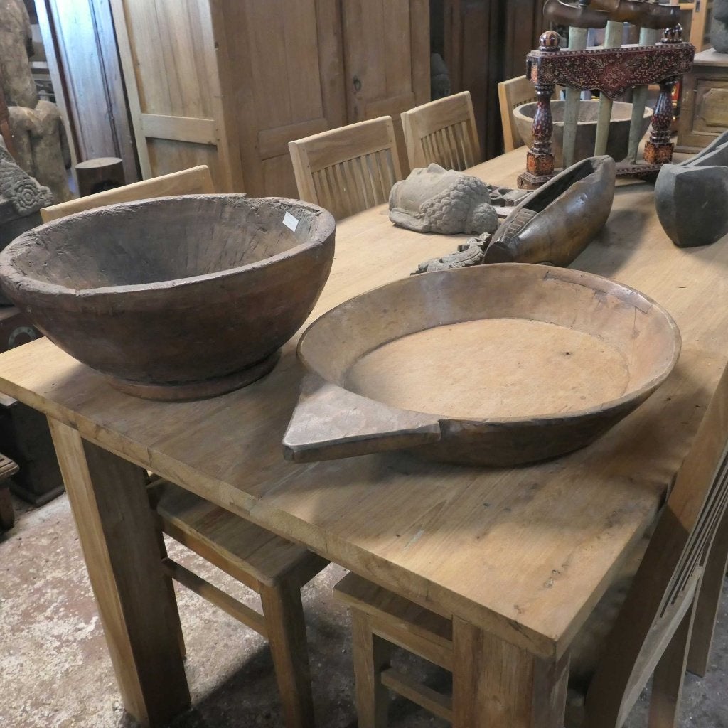 landelijk schalen hout bakken authentiek oud bak schaal DL4, Ophalen of Verzenden