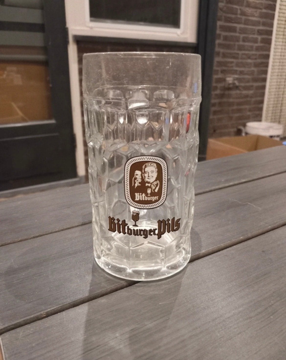 Bitburger Pils bierpul, Ophalen of Verzenden, Zo goed als nieuw, Overige merken, Glas