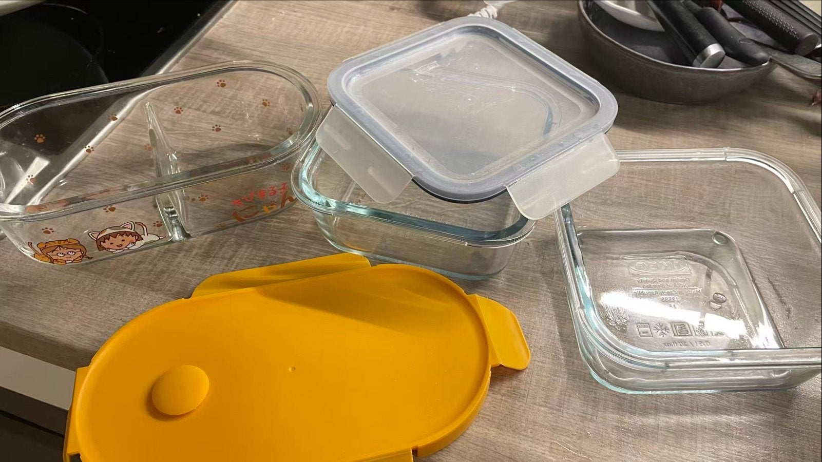 Glazen vershoudbakjes met deksel - diverse maten, IKEA, Ophalen of Verzenden, Meerkleurig, Glas