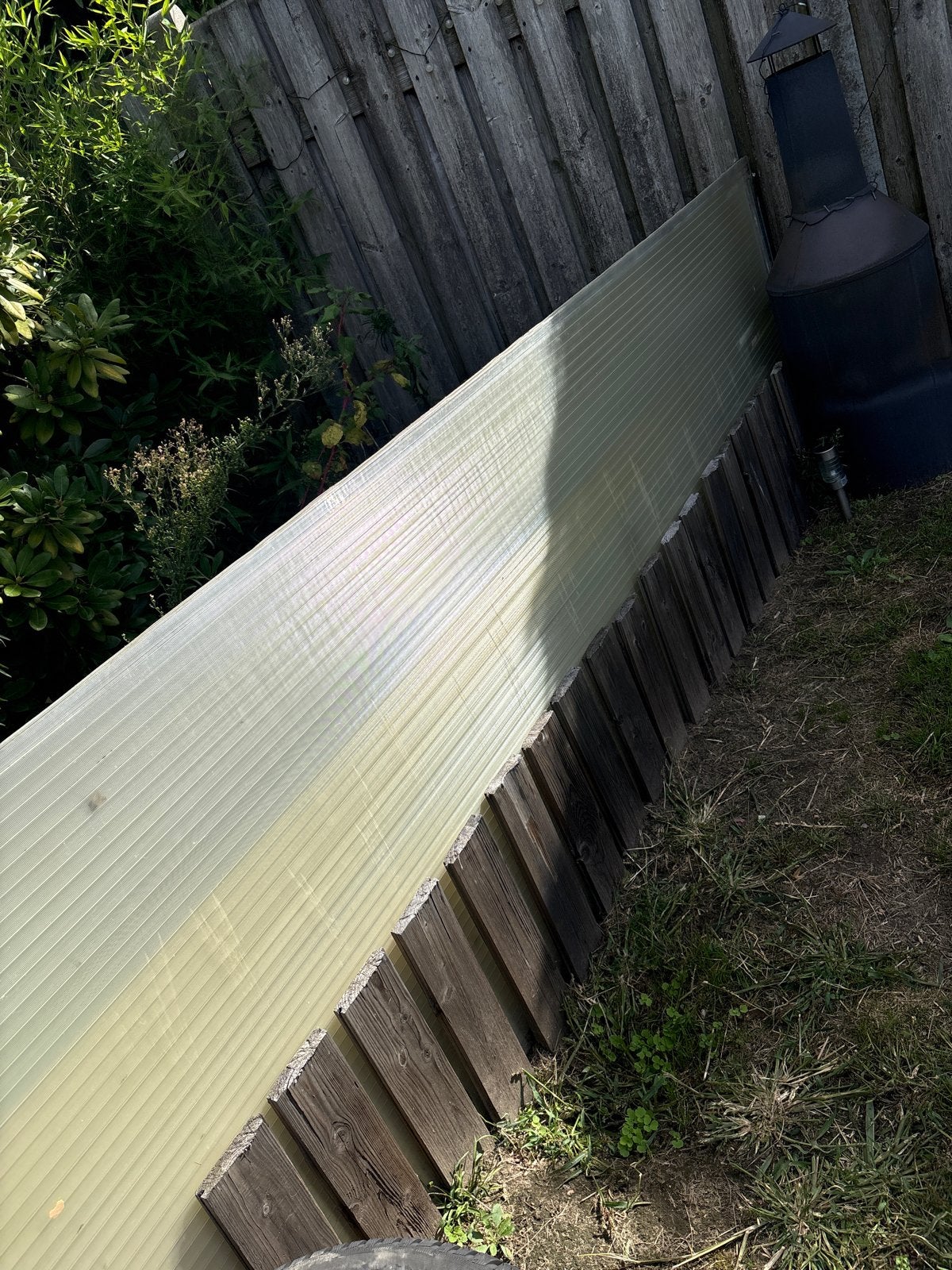 Transparante golfplaat 5x 360x100 cm, Tuin en Terras, Ophalen, Kunststof, Gebruikt, 3 tot 6 meter
