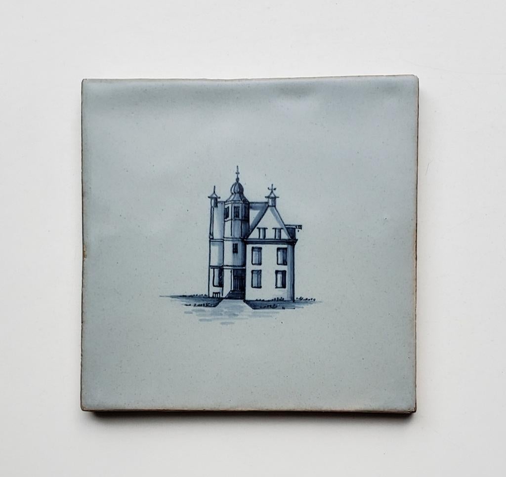 Oude tegel - toren, Antiek en Kunst, Antiek | Wandborden en Tegels, Ophalen of Verzenden