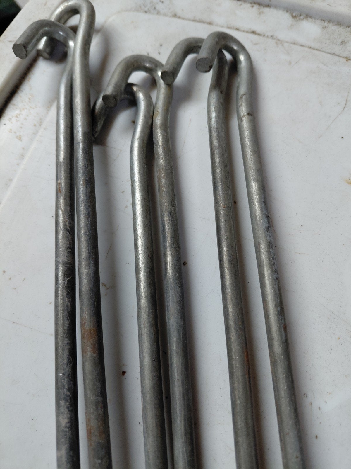 6 grote tent haringen., Ophalen of Verzenden, 250 mm of meer