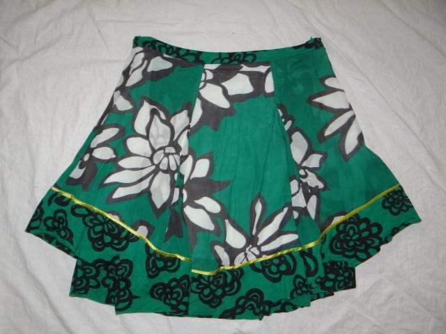 Leuke groen/wit/geel gebloemde STEPS rok, Ophalen, Knielengte, Steps, Maat 34 (XS) of kleiner