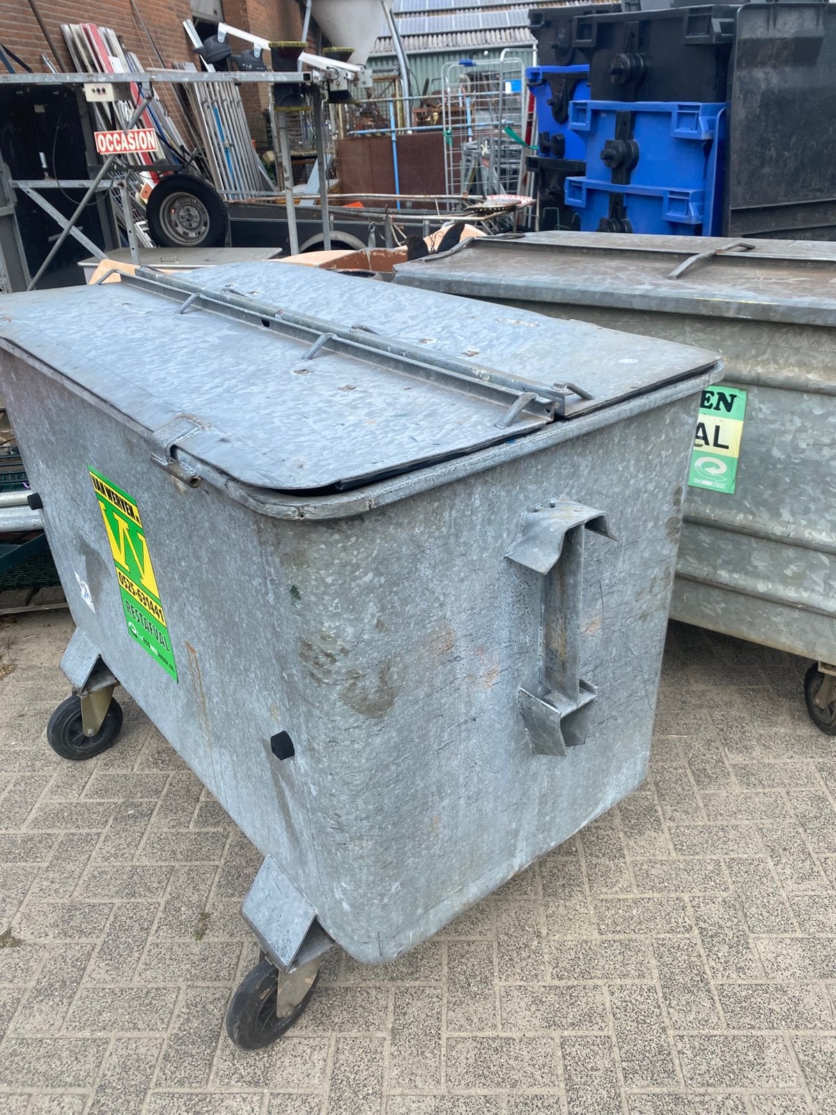 afvalcontainers ijzer 240-600-1000-1600-2000 liter, 40 liter of meer, Ophalen, Metaal