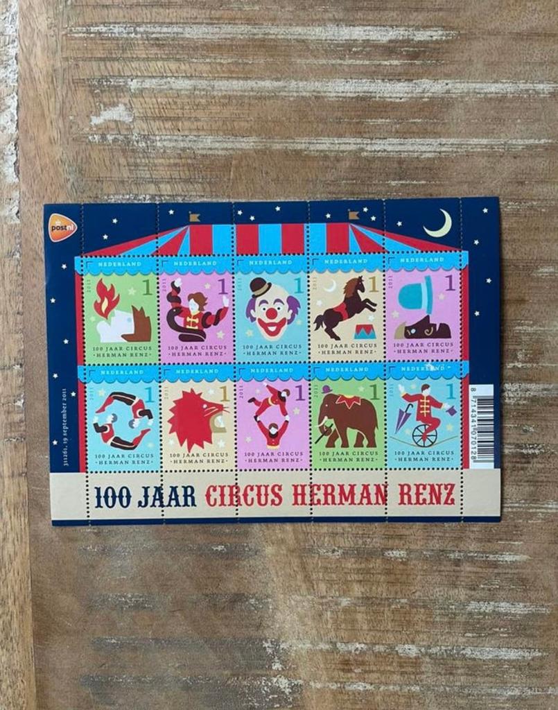2011 Vel 100 Jaar Circus Herman Renz NVPH V2868-2877 PF., Postzegels en Munten, Postzegels | Nederland, Ophalen of Verzenden, Na 1940