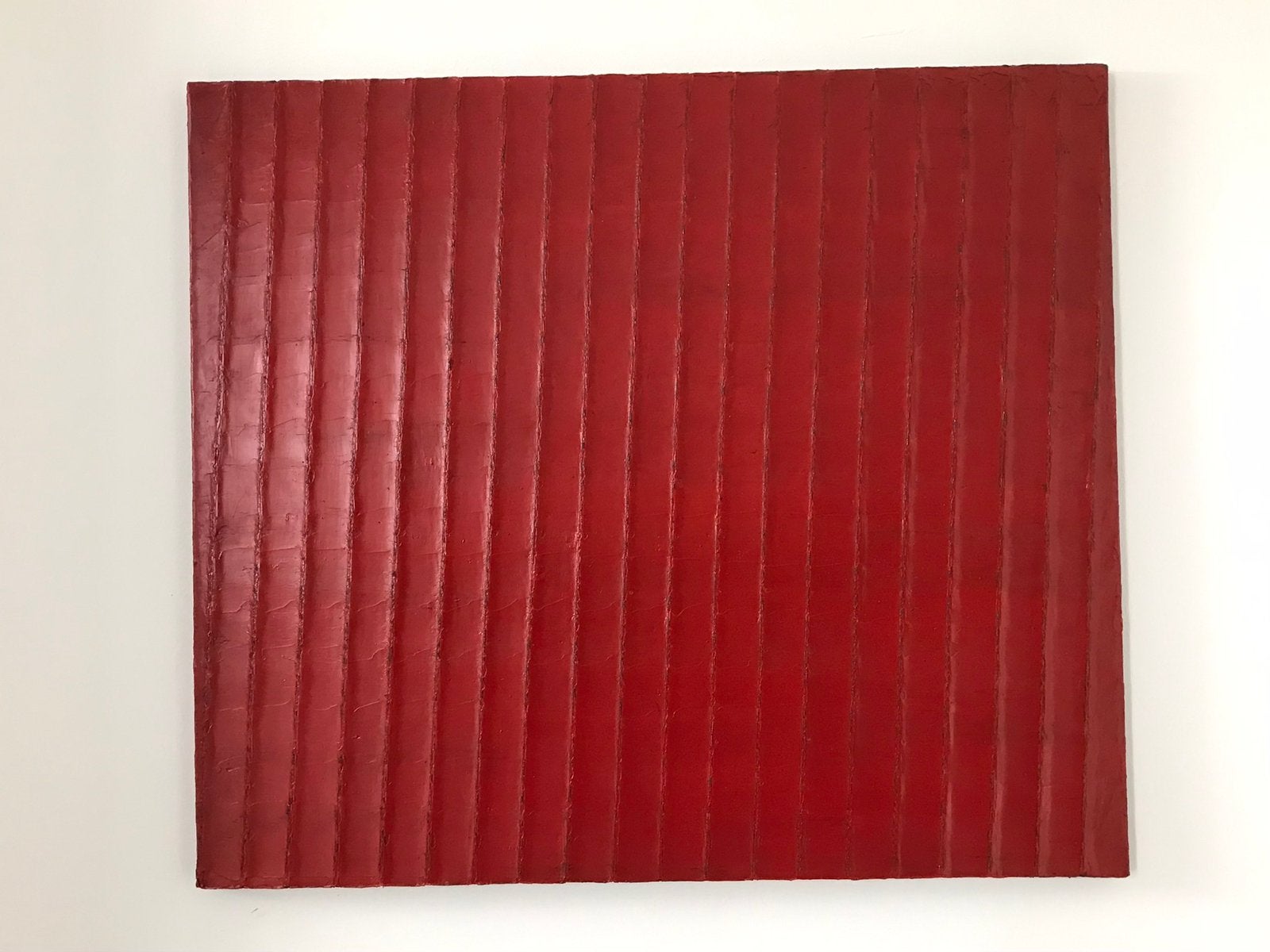 Peter Verdonk, olieverf schilderij, rood vertikaal, Antiek en Kunst, Ophalen