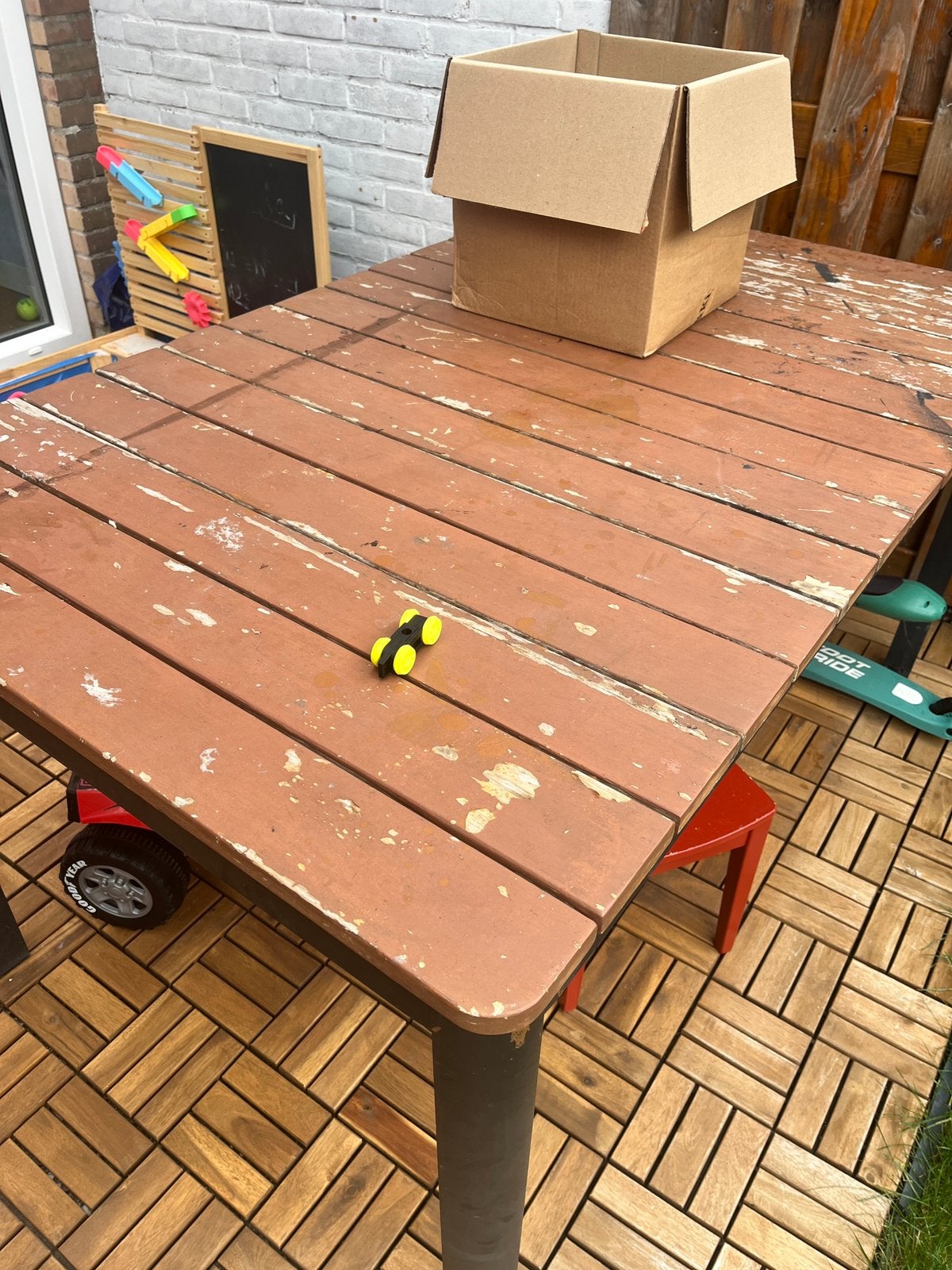 Tuin tafel, Ophalen, Gebruikt, Rechthoekig, Hout