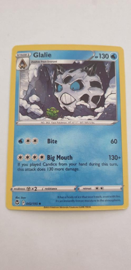 2998 pokemon 042/195 glalie, Verzenden, Nieuw