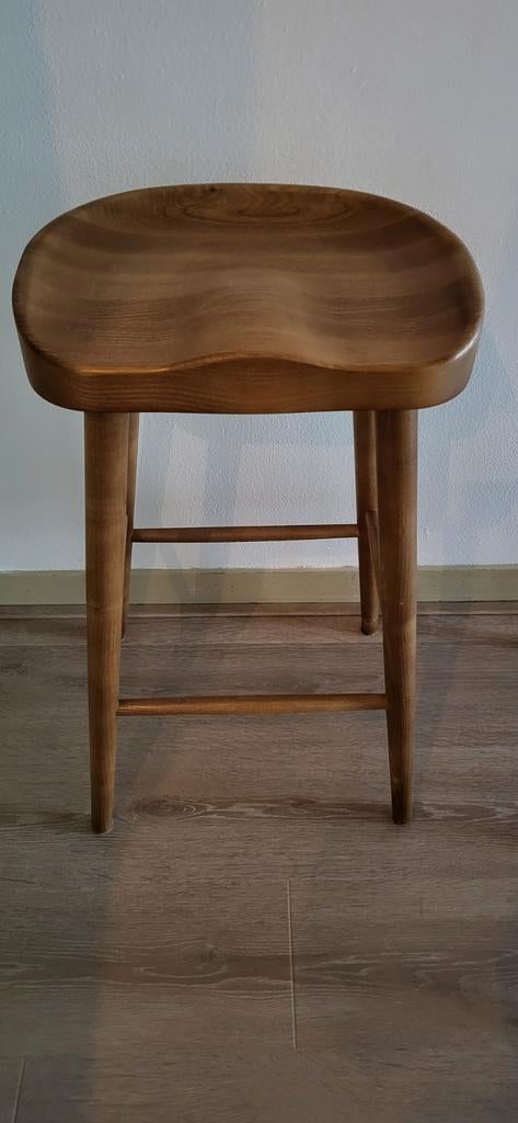 Set van 2 massief houten krukken (zara home), Huis en Inrichting, Stoelen, Ophalen, Twee, Bruin, Hout