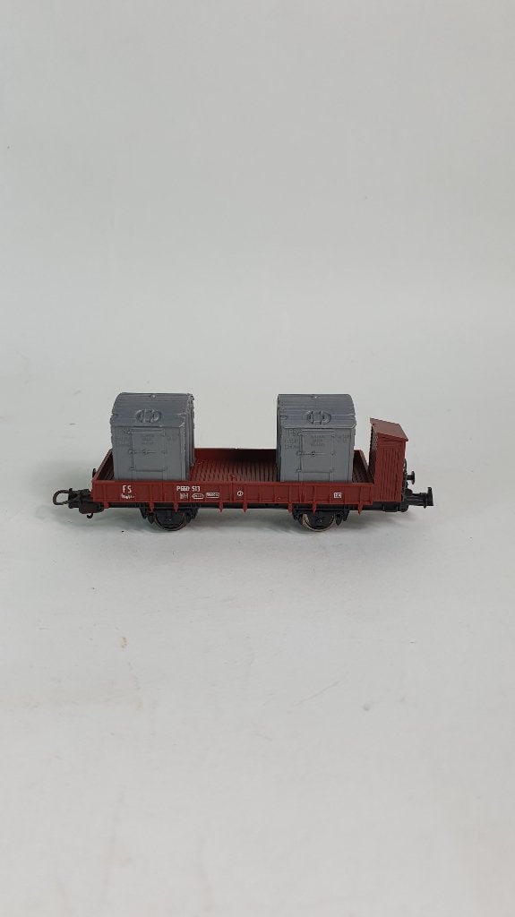 Lima 660513 H0 platte wagon met 2 containers. S29