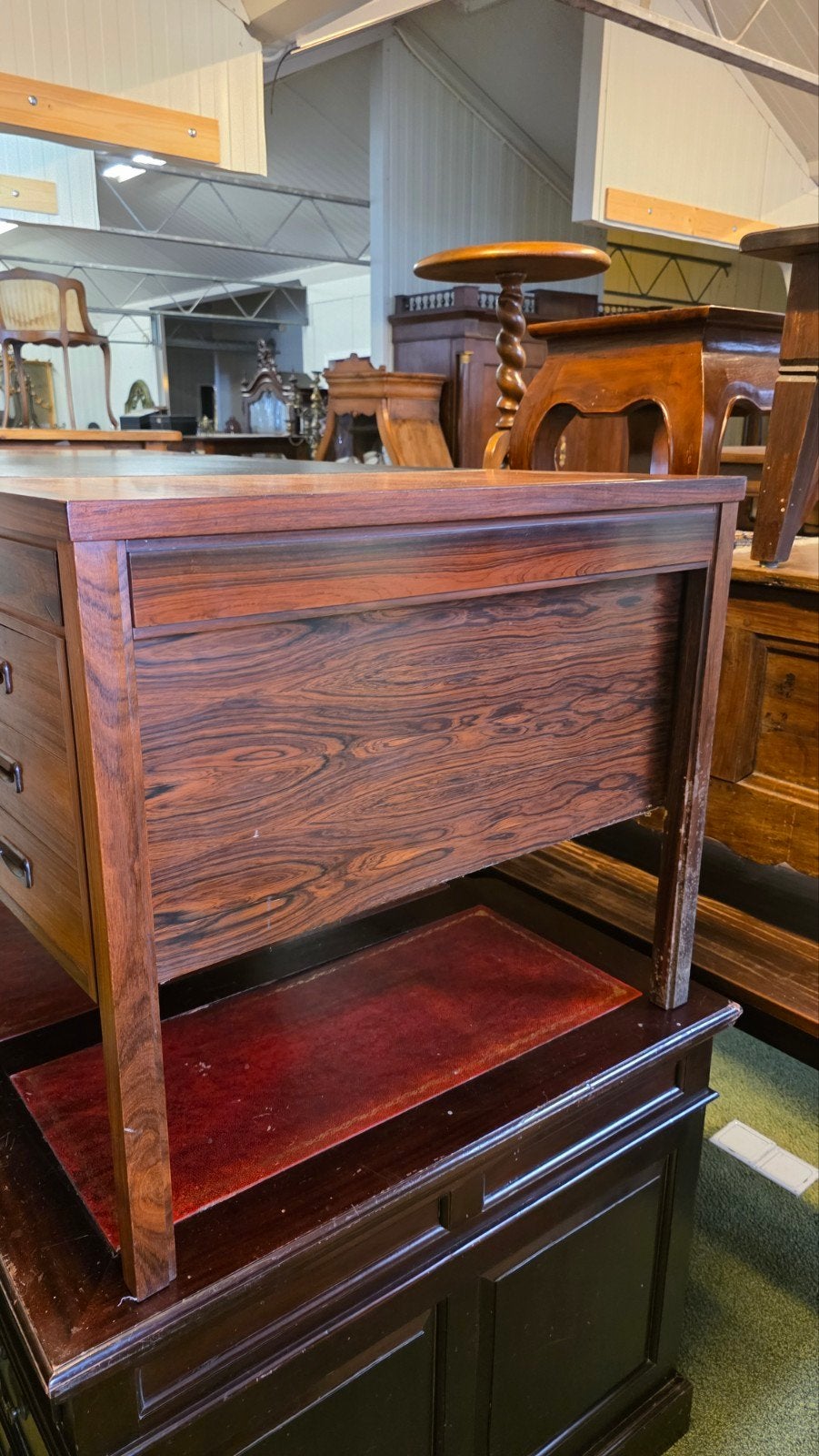 Zeer mooi groot Palissander schrijfbureau, Ophalen