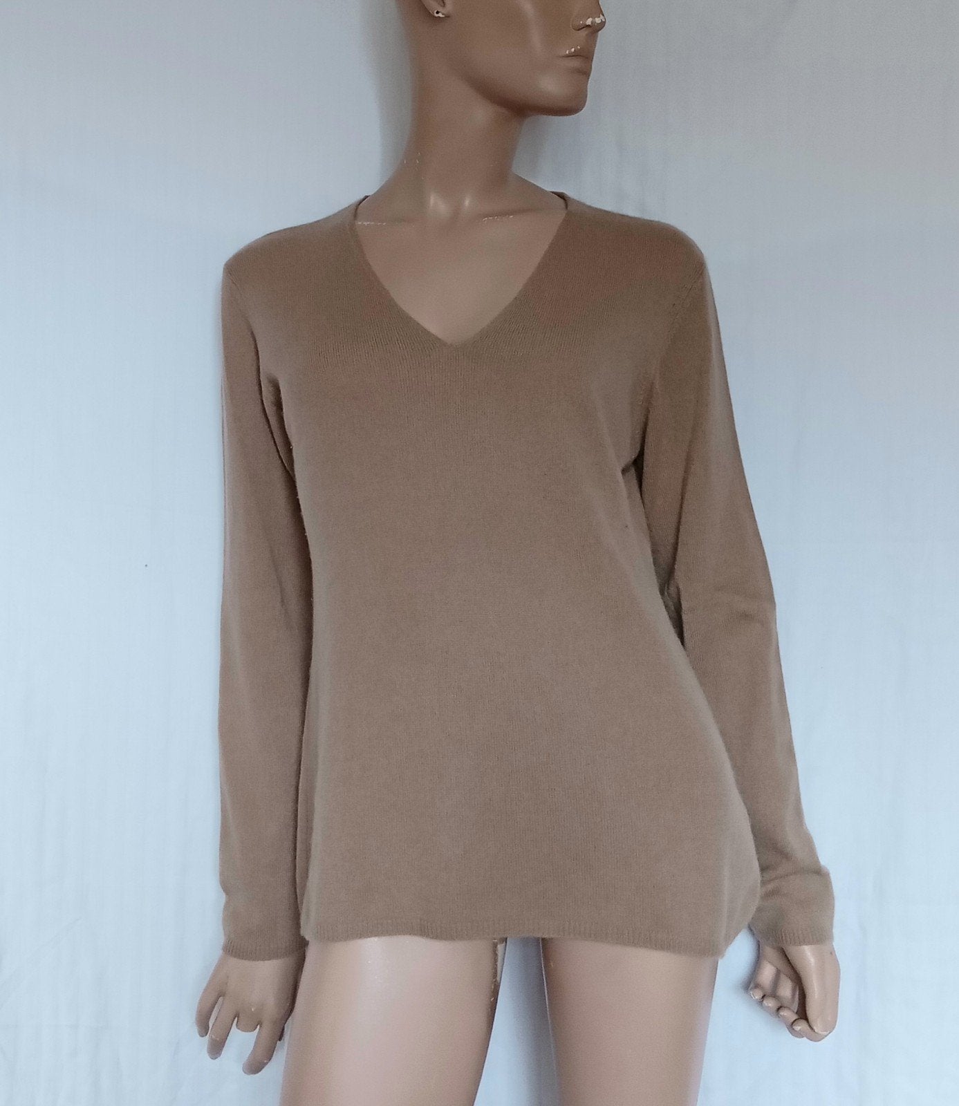 RENA MARX CASHMERE Trui , Maat 42, Ophalen of Verzenden, Zo goed als nieuw, Maat 42/44 (L), Beige