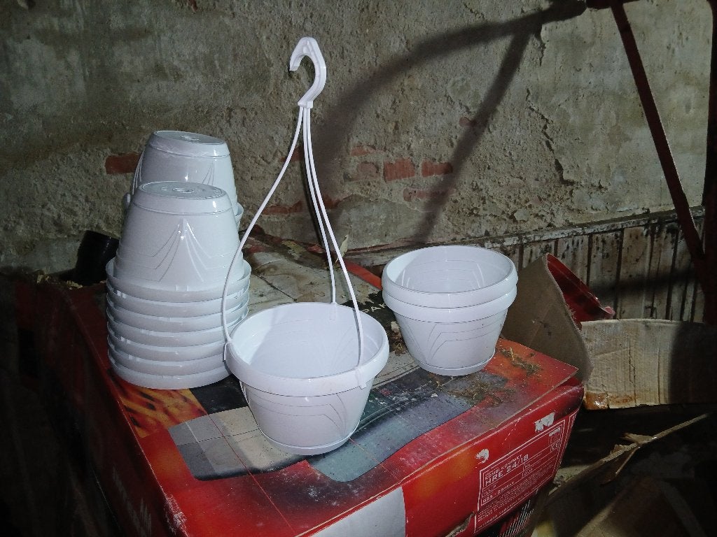 hang potten, Ophalen, Kunststof, Rond, Nieuw