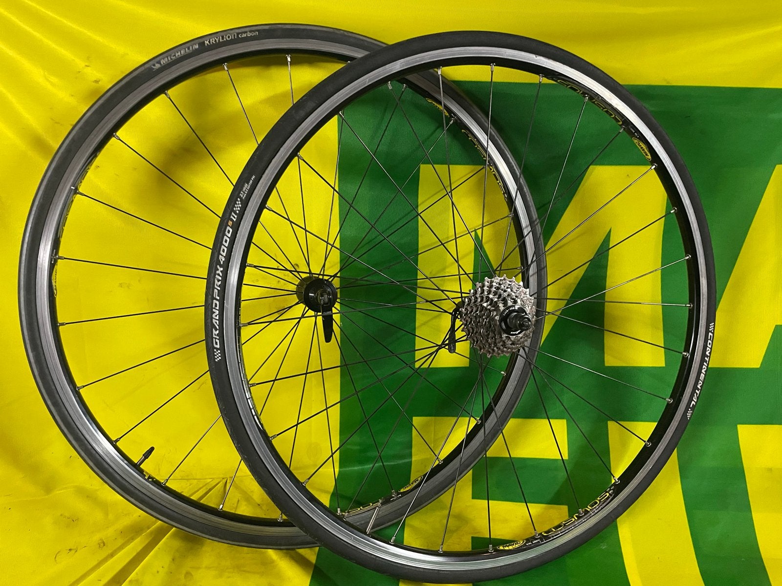 COSMOS mavic racefiets wielen 9sp, Fietsen en Brommers, Wiel, Gebruikt, Ophalen of Verzenden, Aluminium