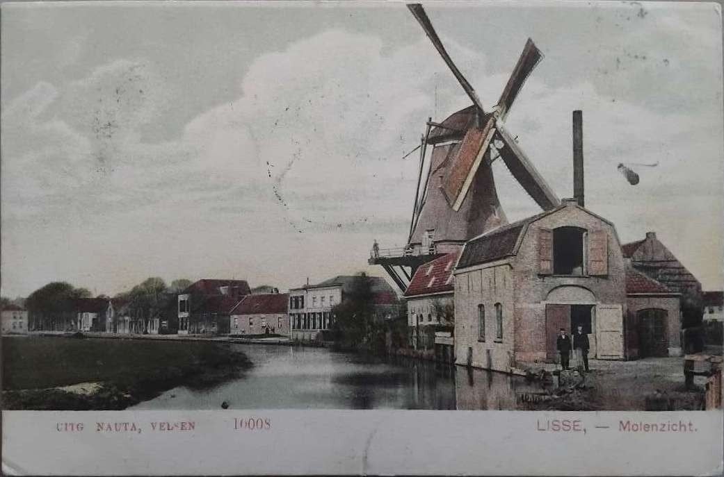 Lisse Molenzicht (Zuid-Holland) – Nauta Velsen (1908), Ophalen of Verzenden, Voor 1920, Gelopen, Zuid-Holland