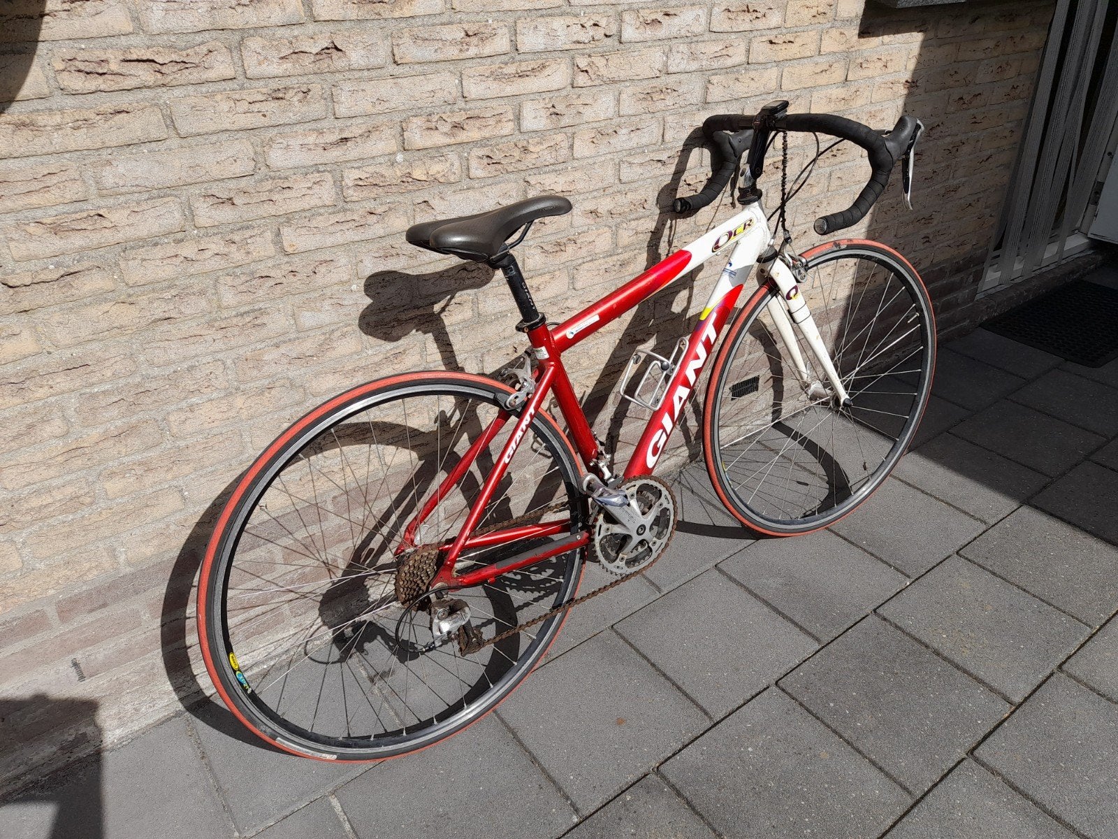 Racefiets, Fietsen en Brommers, Fietsen | Racefietsen, Ophalen, Gebruikt, Velgrem, Aluminium