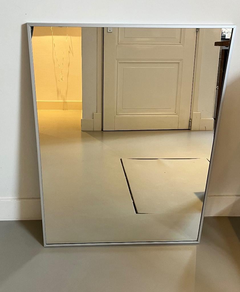 Zilveren spiegel 60x80, Ophalen, Zo goed als nieuw, Minder dan 100 cm, Rechthoekig