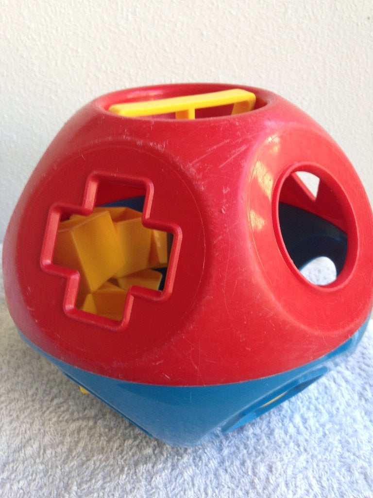 Vintage TUPPERWARE HOLLEBOL/vormenbal, compleet!, Ophalen of Verzenden, Gebruikt, Rood, Overige typen
