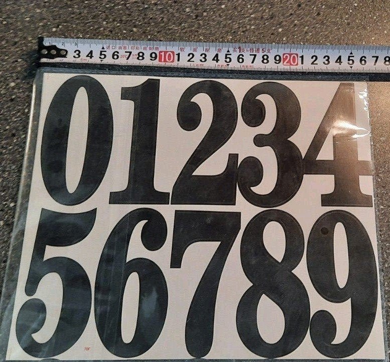 Nieuwe belettering stickers - cijfers 0-9, Ophalen of Verzenden, Nieuw, Sticker