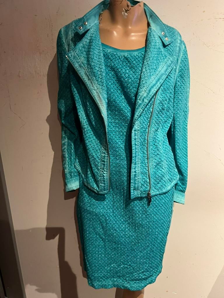 APANAGE jurk en jasje maat m zgan, Kleding | Dames, Maat 38/40 (M), Blauw, G, B