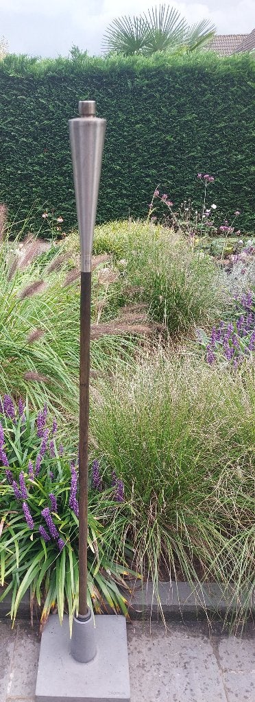 Blomus orchos tuinfakkel met Blomus baso standaard, Tuin en Terras, Ophalen of Verzenden, Zo goed als nieuw