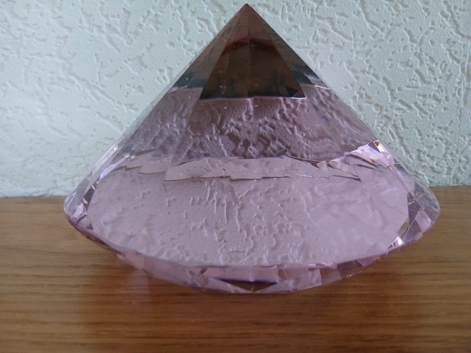 Press papier, massief geslepen glas, stijl diamant, Ophalen of Verzenden, Zo goed als nieuw
