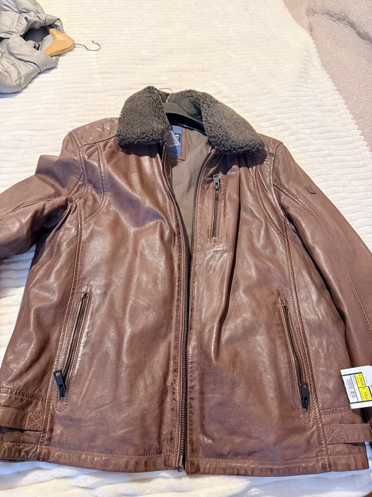 nieuwe heren leren jas van echt leer (Real Leather), Ophalen of Verzenden, Nieuw, Maat 56/58 (XL), Bruin