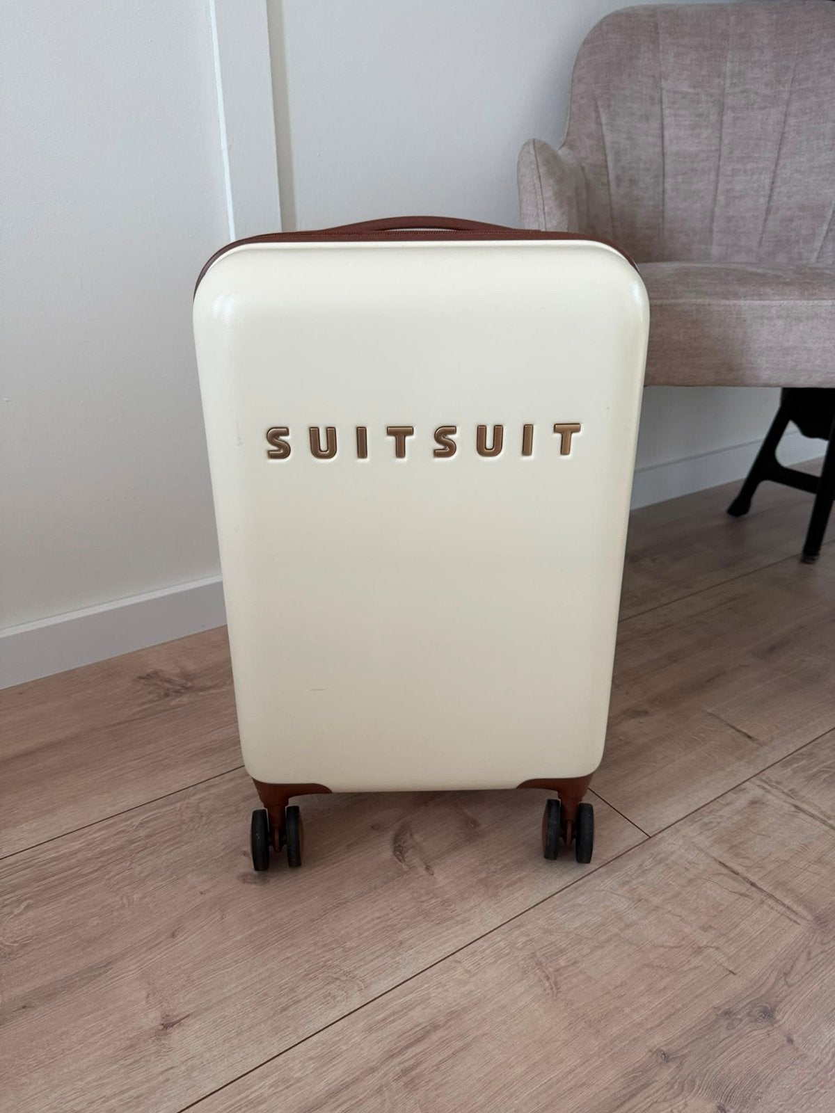 Suitsuit Serenity Whisper White Handbagage Koffer, Sieraden, Tassen en Uiterlijk, Koffers, Ophalen, 50 tot 60 cm, Hard kunststof