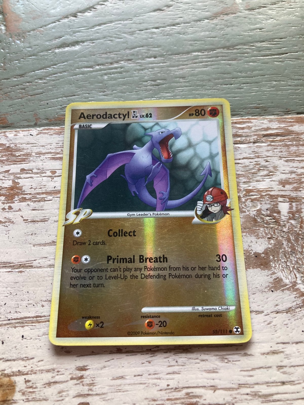 Pokemon kaart Aerodactyl Reverse Holo, Ophalen of Verzenden, Zo goed als nieuw