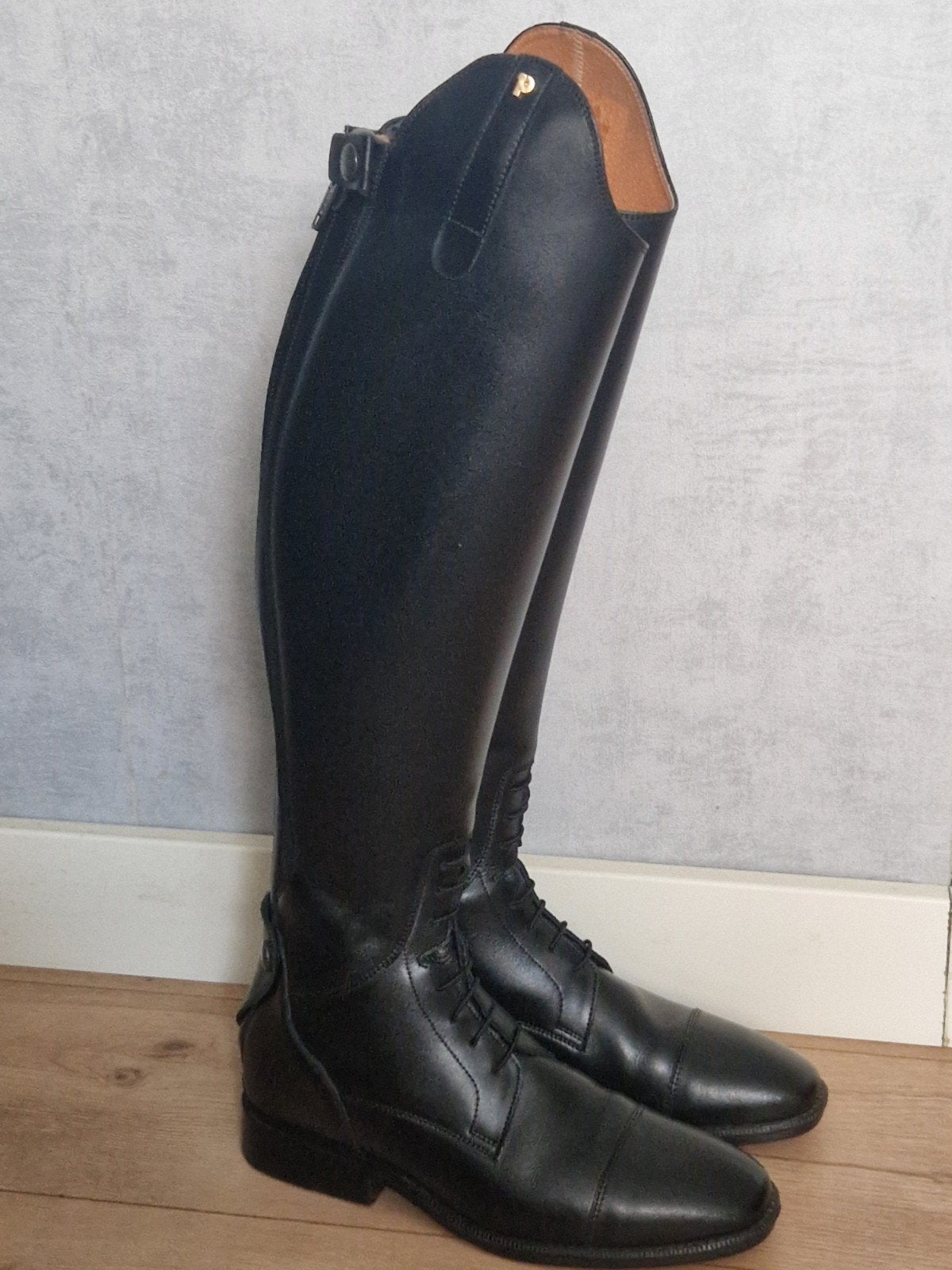 Petrie laarzen zwart van echt kalfsleer zeer goede conditie!, Dieren en Toebehoren, Paardrijkleding, Ophalen, Dressuur, Dames