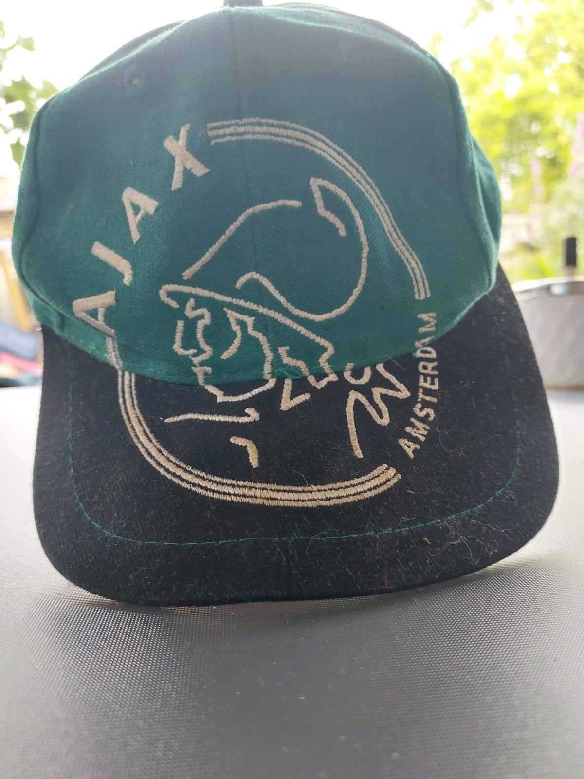Vintage Ajax Amsterdam pet - Groen/Zwart, Pet, Ajax, Gedragen, One size fits all