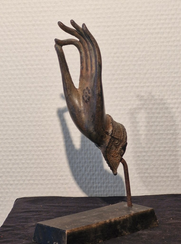 Boeddha hand, Overige herkomsten, Ophalen of Verzenden, Beeld, 18 cm