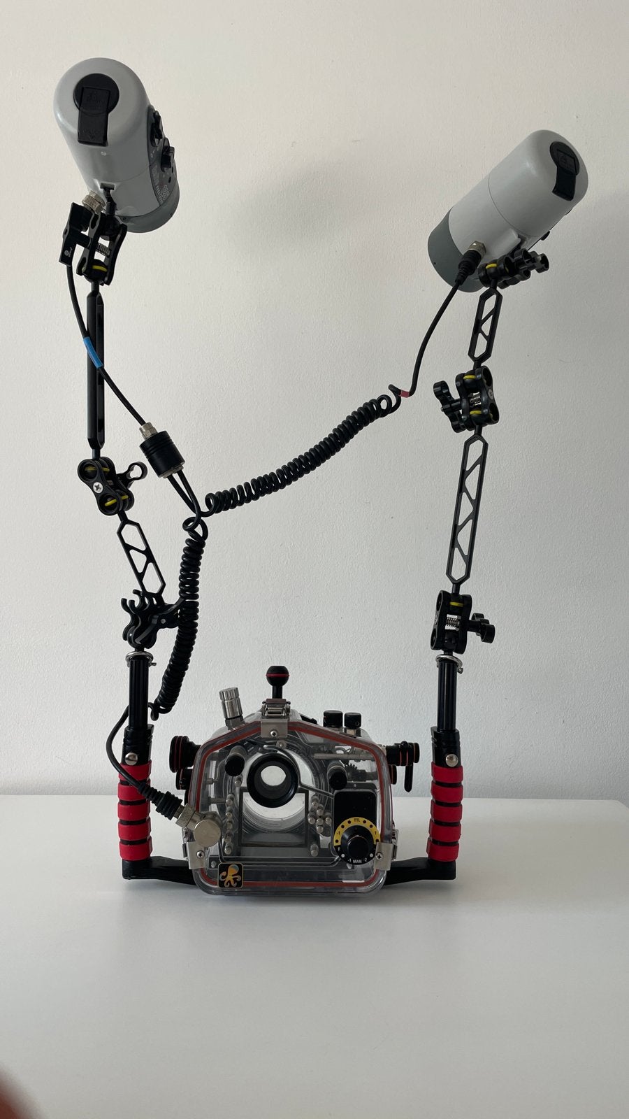 Complete Ikelite onderwaterset Nikon D90 met flitser etc., Ophalen of Verzenden, Gebruikt