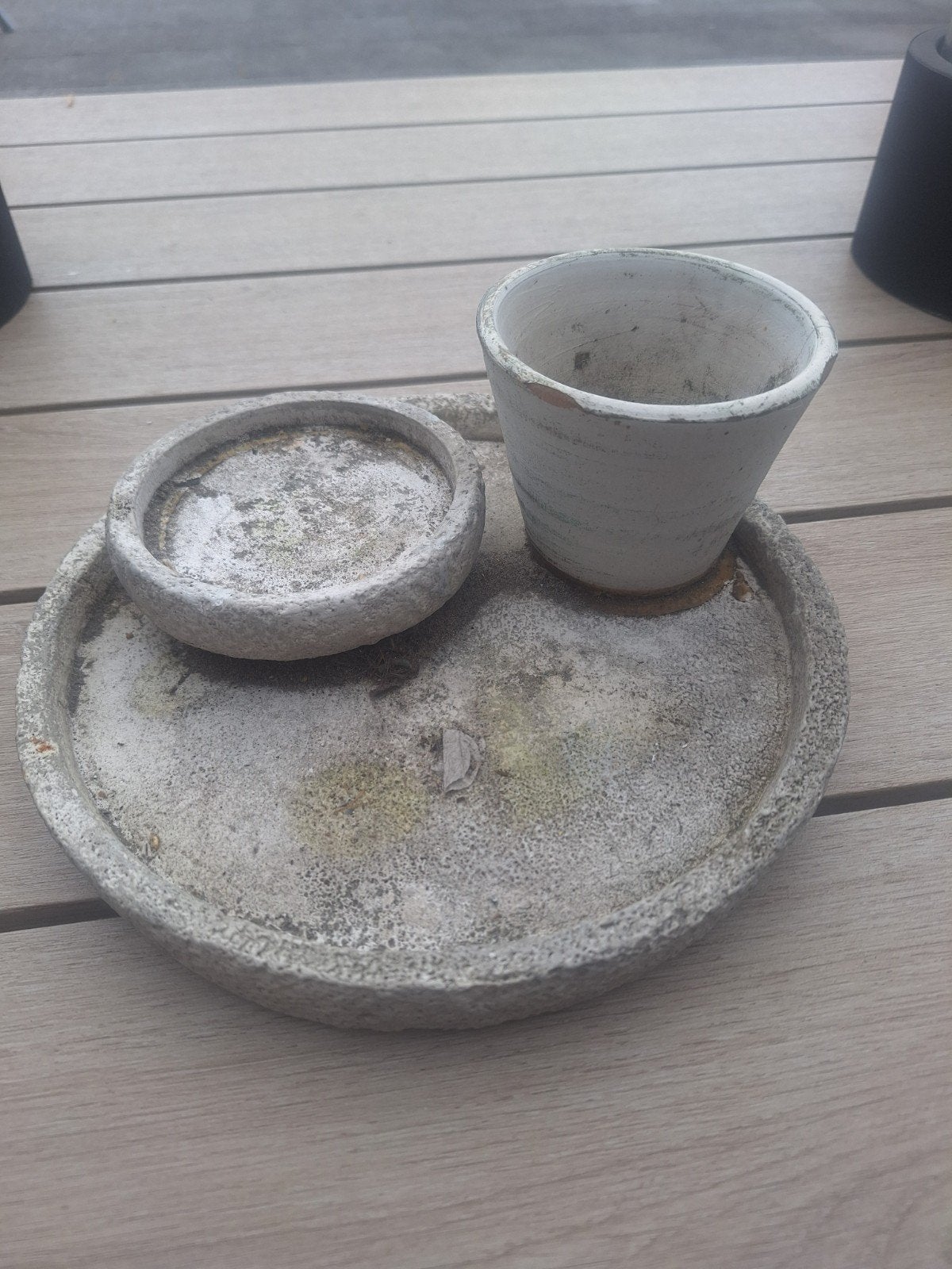 Stenen potje voor buiten, Steen, Gebruikt, Minder dan 30 cm, Rond