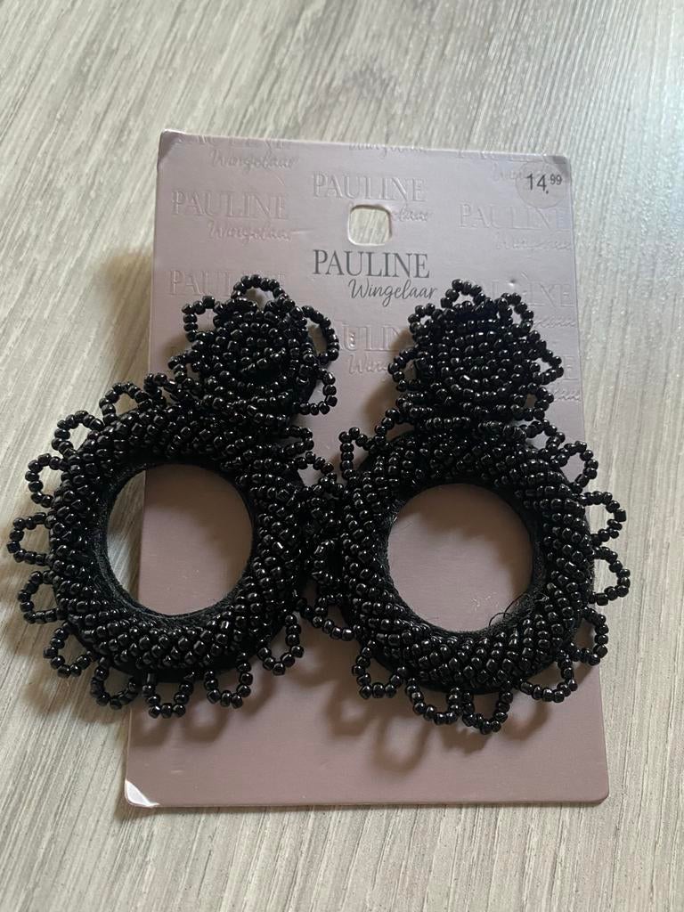 Pauline Wingelaar Oorbellen - Nieuw Feest Collectie Kruidvat, Overige materialen, Hangers, Zwart, Nieuw