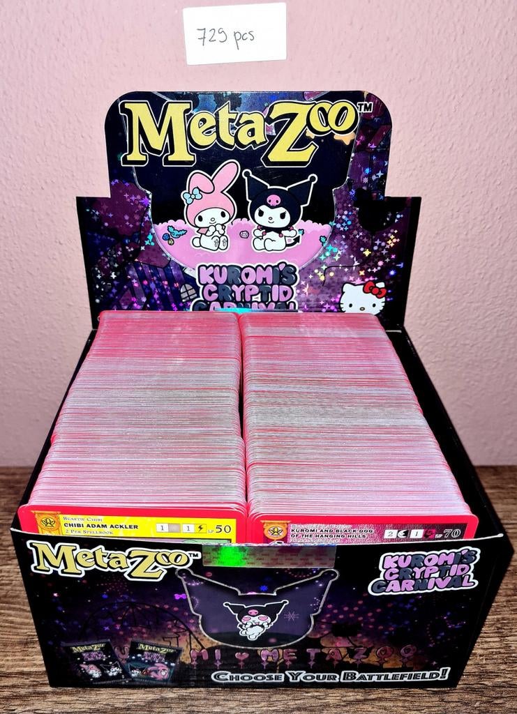 MetaZoo Cryptid Carnival Kuromi Bulk Kaarten (729 stuks), Ophalen of Verzenden
