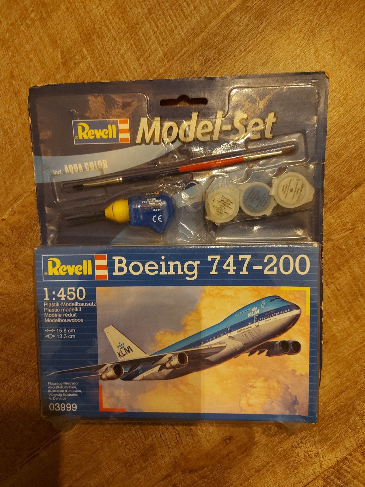 Revell modelbouw doos KLM Boeing 747 in doos, Hobby en Vrije tijd, 1:144 tot 1:200, Revell, Nieuw, Ophalen of Verzenden