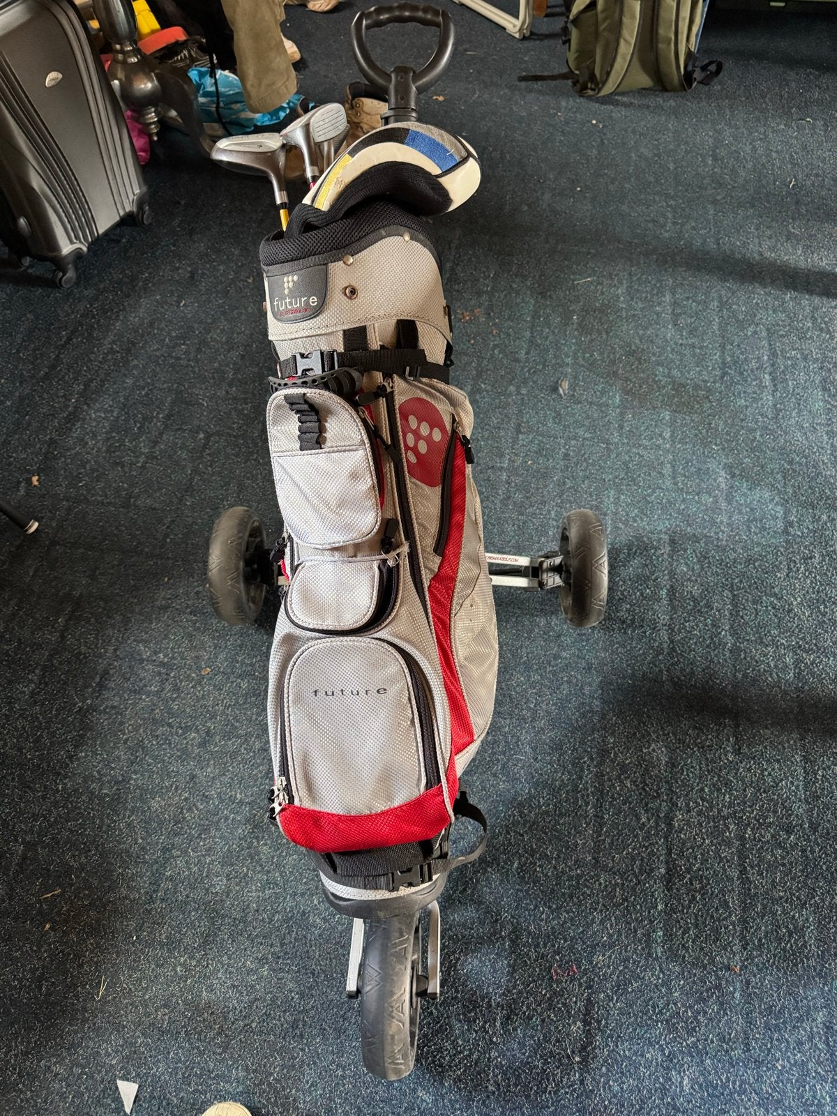 Future  Golfset kinderen 140-155 cm: tas, golfkar en clubs, Ophalen, Gebruikt, Set, Overige merken