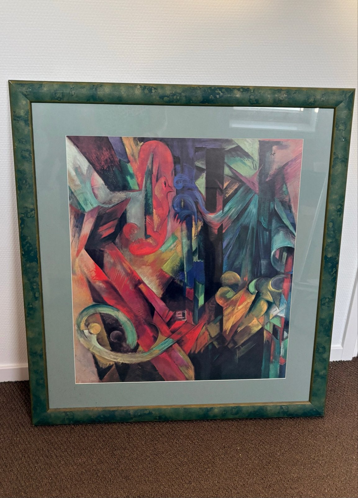 Ingelijste kunstprint van Frans Marc, Antiek en Kunst, Kunst | Schilderijen | Abstract, Ophalen