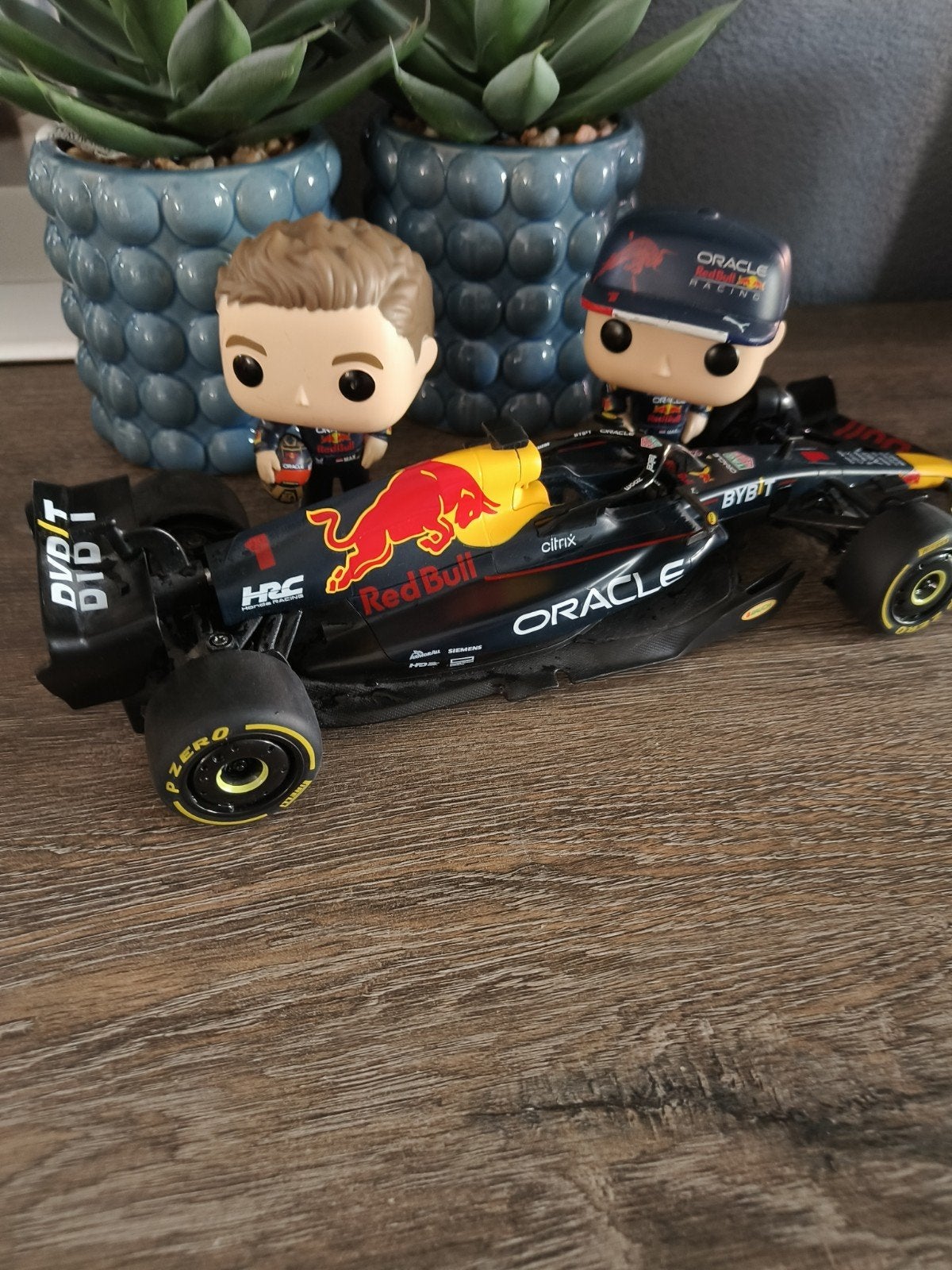 Funko poppetjes Max Verstappen Red Bull Racing (plus auto), Ophalen of Verzenden, Gebruikt, Buitenlandse clubs, Beeldje of Poppetje