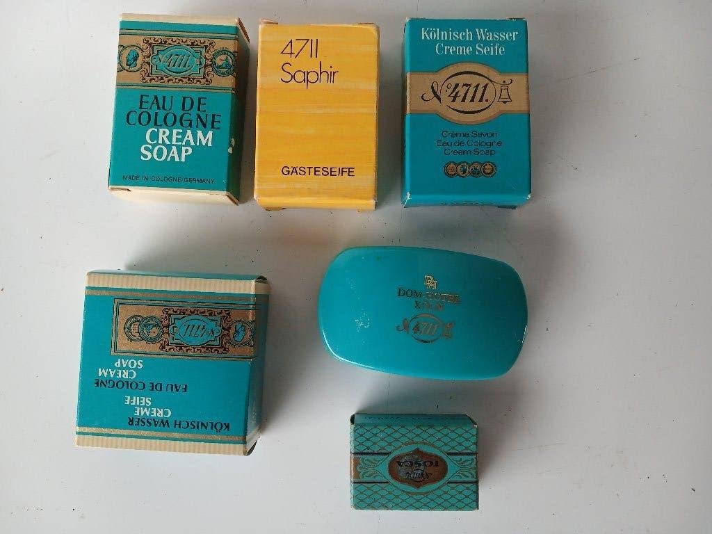 5 gastenzepen 4711 Echt Kölnisch Wasser en 1 Tosca mini zeep, Verzenden, Nieuw, Miniatuur, Gevuld