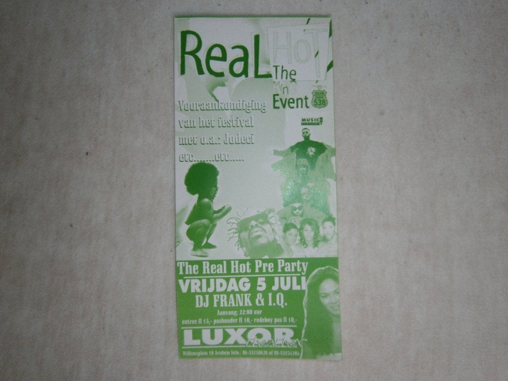 "Real Hot R'n'B Event" - Luxor Arnhem - 5 Juli 1994. Flyer., Verzamelen, Posters, Ophalen, Zo goed als nieuw, A1 t/m A3, Muziek