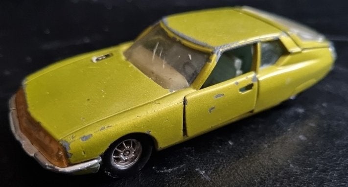 Corgi Toys Whizzwheels Citroen SM geelgroen, Ophalen of Verzenden, Gebruikt, Auto