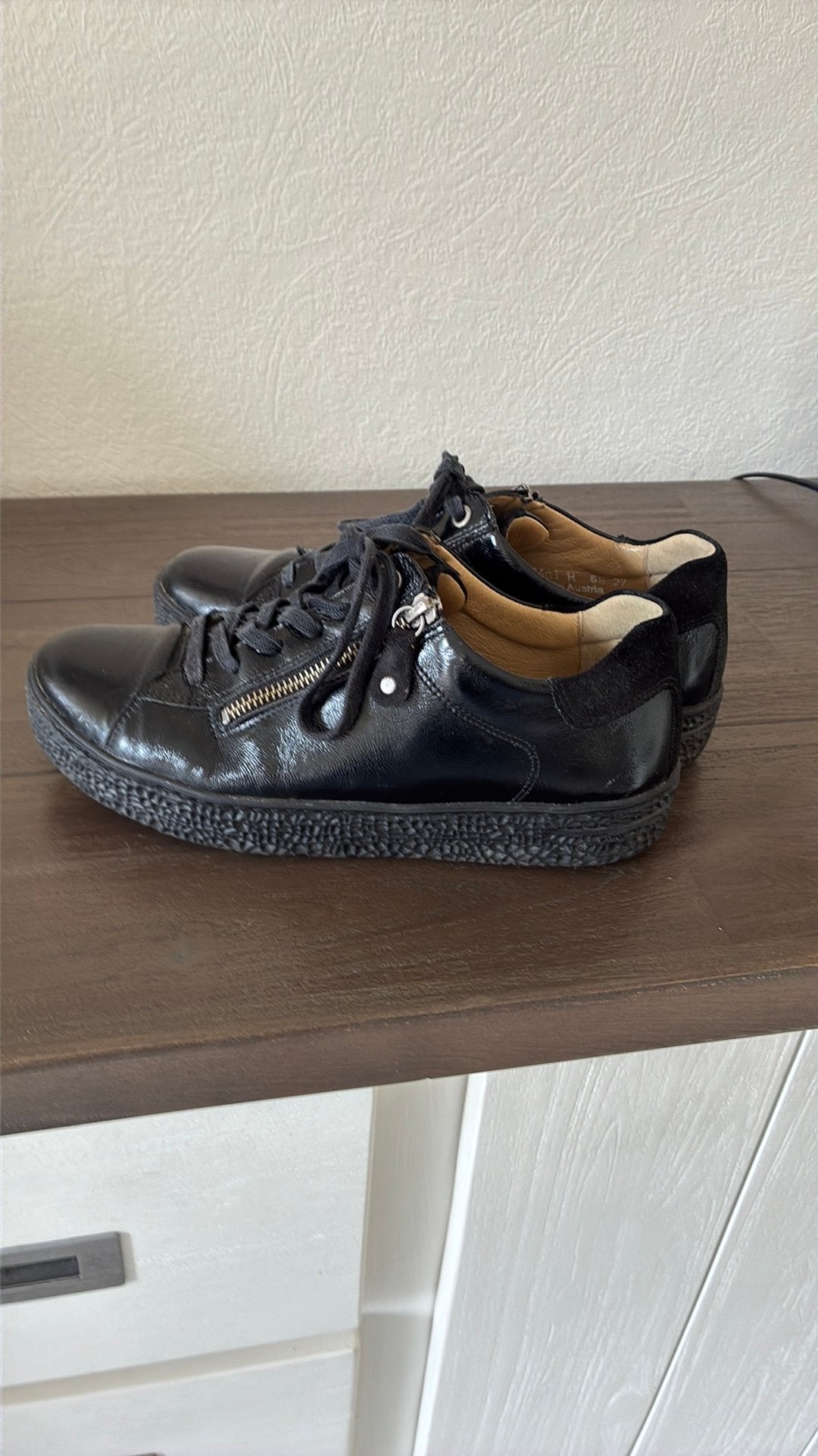 Hartjes sneakers dames zwart maat 6,5 breedtemaat H, Ophalen of Verzenden, Gedragen, Zwart, Sneakers of Gympen