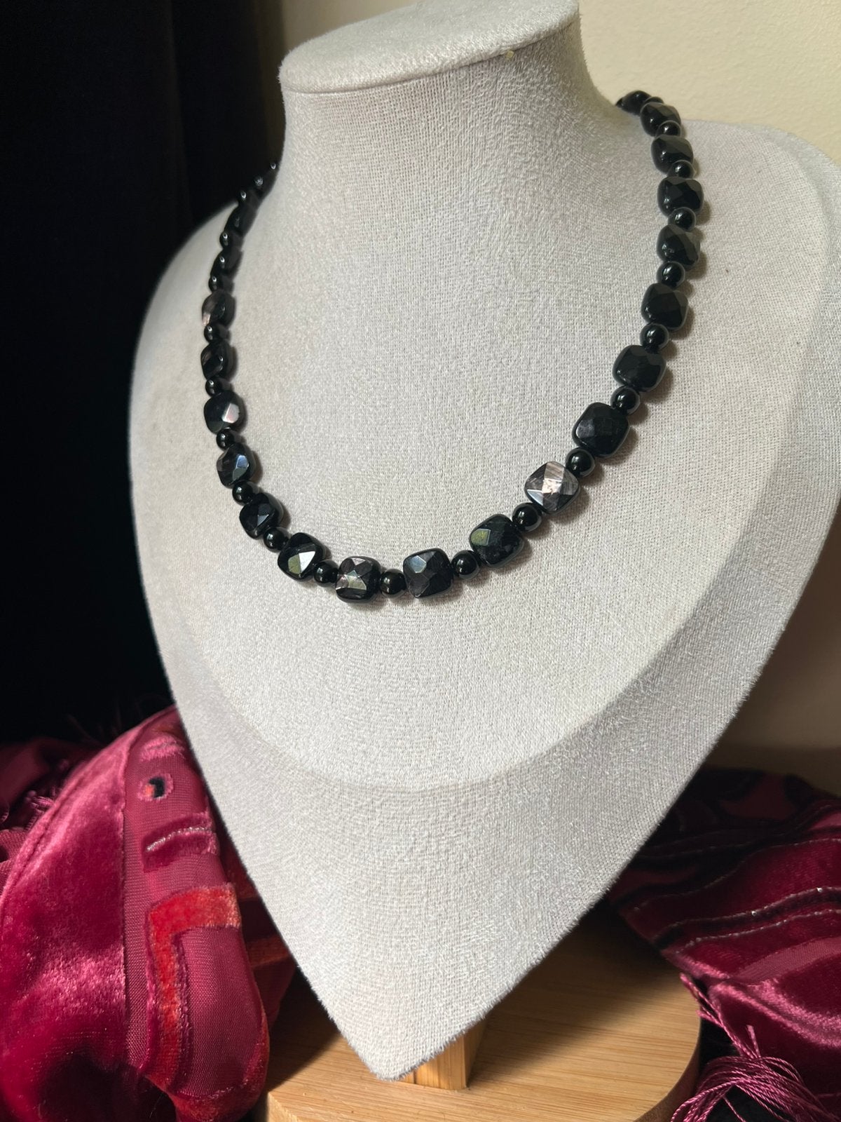 Hypersteen magie transformatie intuïtie manifestatie uniek, Sieraden, Tassen en Uiterlijk, Kettingen, Zwart, Nieuw, Verstelbaar