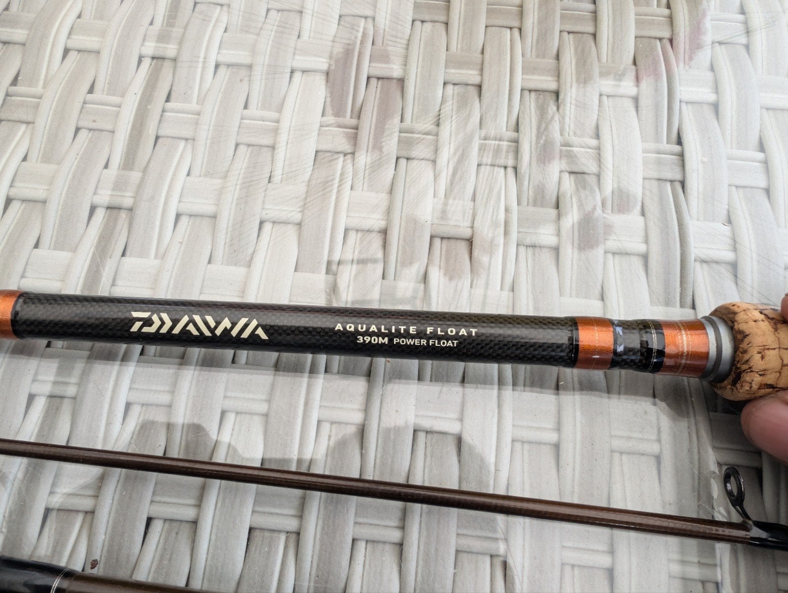 Daiwa aqualite powerfloat hengel-incl foudraal, Ophalen of Verzenden, Zo goed als nieuw, Werphengel