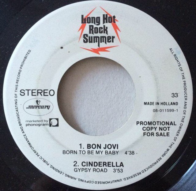 7” EP LONG HOT ROCK SUMMER - 4 Track Promo (o.a. Bon Jovi), Cd's en Dvd's, Gebruikt, Verzenden, 7 inch, Promo