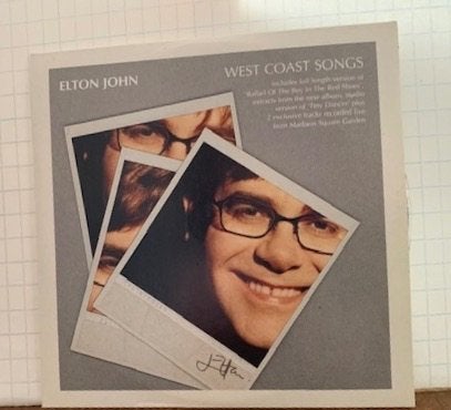 Elton John - West Coast Songs CD Single (Promo), Pop, Ophalen of Verzenden, Single, Promo