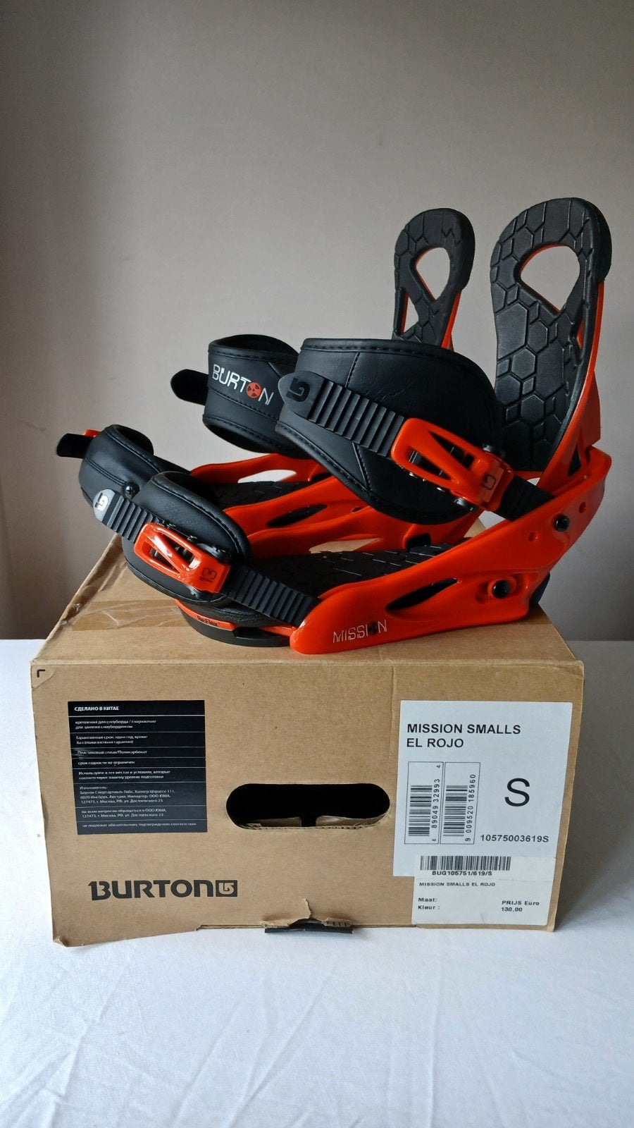 Nieuwe Burton Mission Smalls snowboard bindingen  maat S, Bindingen, Nieuw, Ophalen of Verzenden, Nb